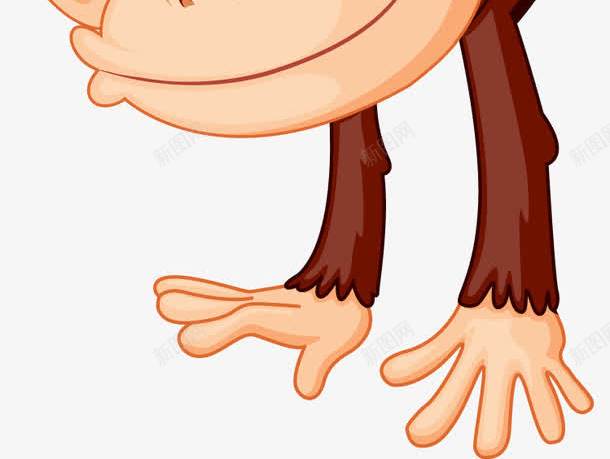 手绘猴子png免抠素材_88icon https://88icon.com 一只 卡通 嘴巴 尾巴 手绘 棕色的 毛发 猴子 眼睛