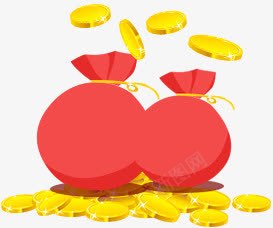 双钱袋金币卡通金币png免抠素材_88icon https://88icon.com png 卡通金币 双钱袋 金币 金袋子 钱袋模型