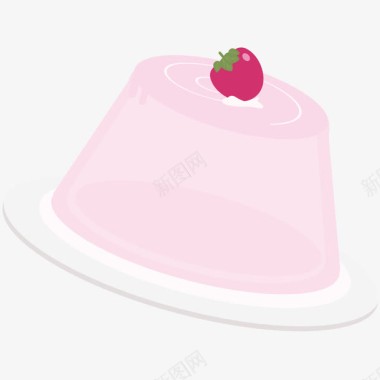毛衣纹理粉色圆弧果冻美食元素图标图标