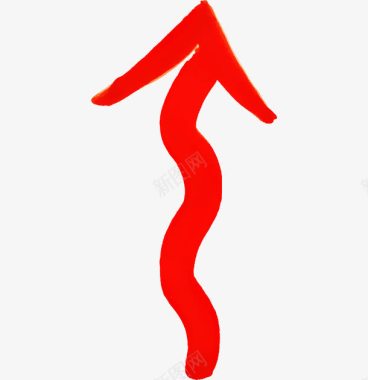 弯曲的红色箭头图标图标