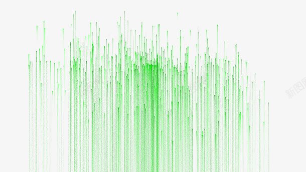绿色粒子汇聚线条划过png免抠素材_88icon https://88icon.com 光线划过 粒子特效 绚丽