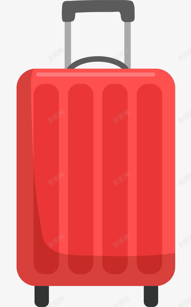 红色拉杆箱png免抠素材_88icon https://88icon.com 出差 卡通拉杆箱 卡通行李箱 手绘拉杆箱 旅行箱 登机箱 红色