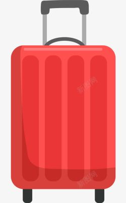 红色旅行箱红色拉杆箱高清图片