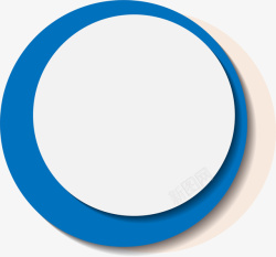 蓝色圆圈标志素材