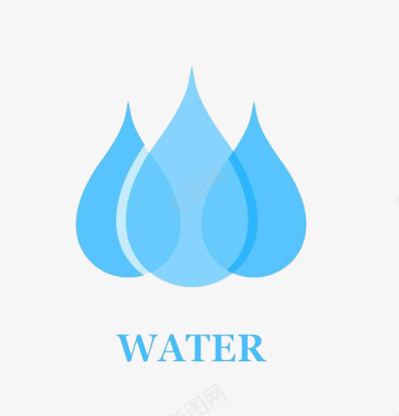 水珠三个水滴标志图标图标