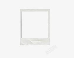 白色艺术相框简单纯白拍立得相纸高清图片