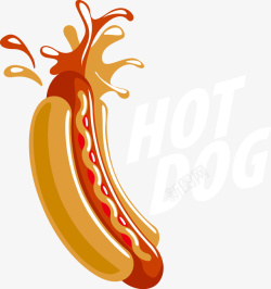 美式热狗封面快餐食物热狗图矢量图图标高清图片
