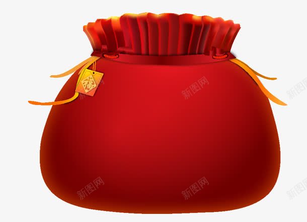 红色质感的福袋红包png免抠素材_88icon https://88icon.com 红包 红色 质感