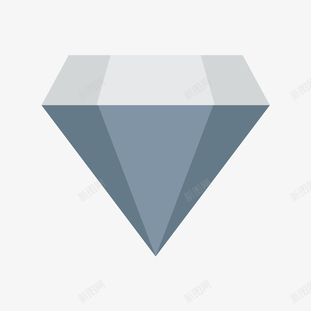 灰色扁平化几何钻石元素矢量图ai免抠素材_88icon https://88icon.com 三角形 几何 卡通插画 扁平化 灰色 贵重 钻石 矢量图