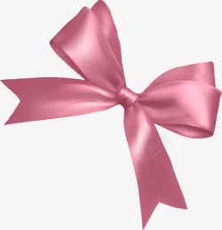 粉色纸质丝带唯美粉色蝴蝶结高清图片