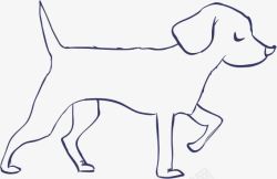 手绘的犬狗矢量图高清图片