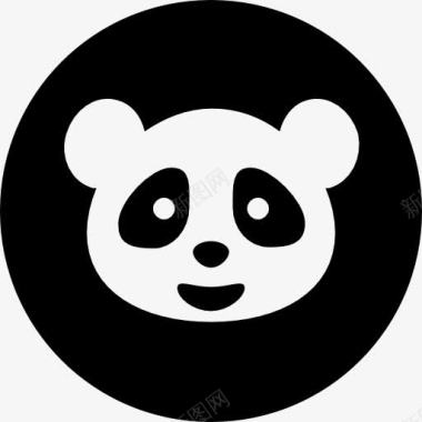 谷歌熊猫圆形符号图标图标