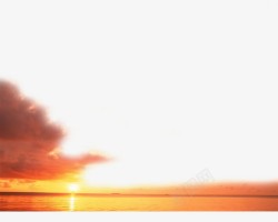 云块海上夕阳高清图片