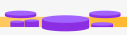 紫色几何圆柱图形素材