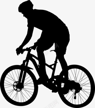 共享单车骑山地车图标图标
