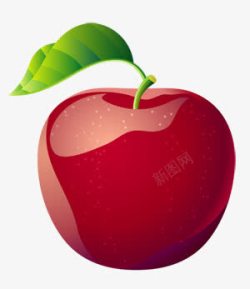 红苹果图案水果3d苹果图标高清图片