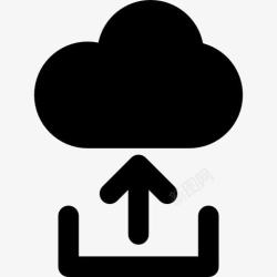 云计算技术上传从Ooutbox到云图标高清图片
