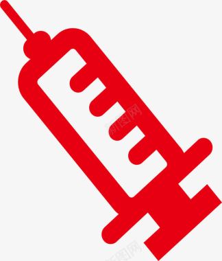 生物医药产业红色注射器图标图标