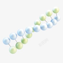 珍珠DNA双螺旋结构素材