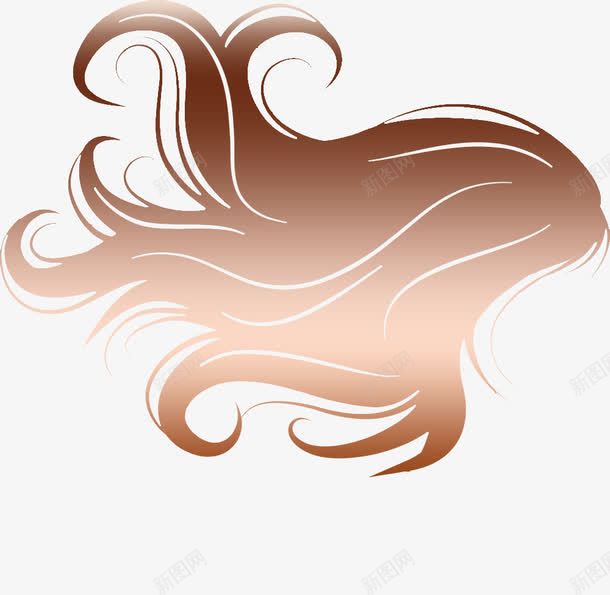 渐变长发飘飘女士发型png免抠素材_88icon https://88icon.com 发型 头发 头发造型 女士 女士头发 女生发型