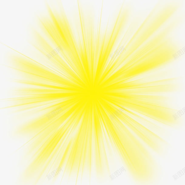 黄色创意放射性光效png免抠素材_88icon https://88icon.com 创意 放射性 黄色