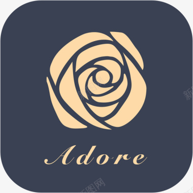 Adore手机爱到社交logo图标图标