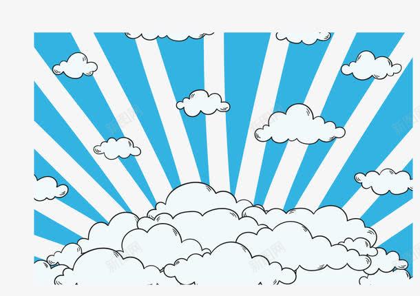 射线背景蓝天矢量图ai免抠素材_88icon https://88icon.com 云彩 云朵 射线 放射状 矢量免费图片素材 蓝天 矢量图