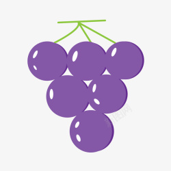 处暑水果扁平化葡萄矢量图图标高清图片
