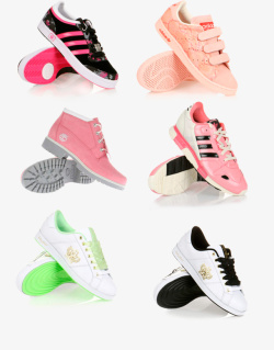 经典徒步鞋粉色运动鞋高清图片