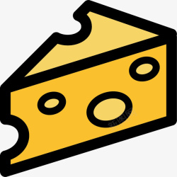 奶酪状黄色的奶酪矢量图高清图片