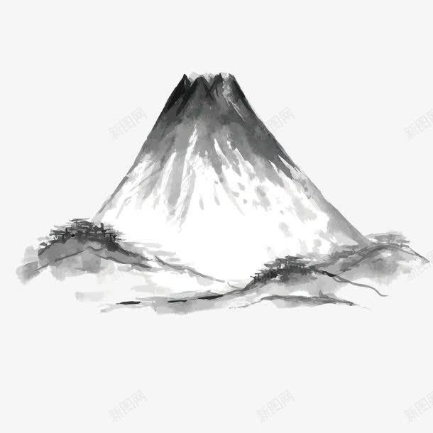 水墨图山水画png免抠素材_88icon https://88icon.com 墨迹 山水画 水墨