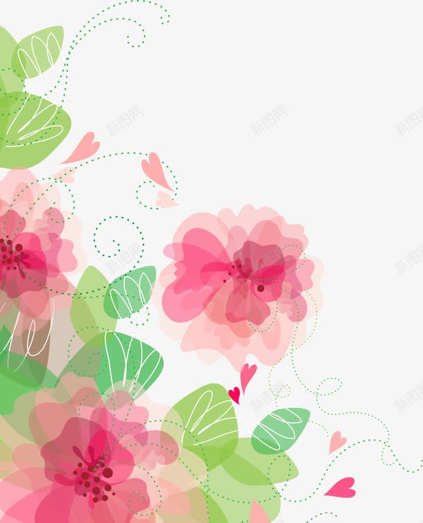 春天手绘粉色花朵装饰png免抠素材_88icon https://88icon.com 春天 粉色 花朵 装饰