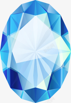 卡通蓝色水晶宝石素材