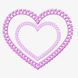 两个心两个紫色的心高清图片