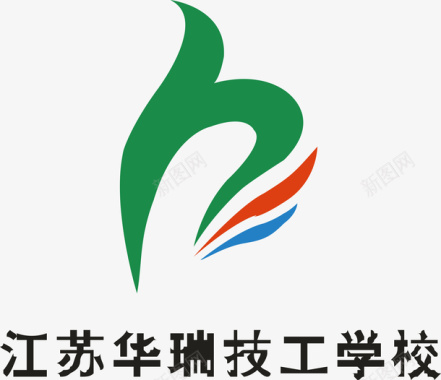 江苏华瑞技工学校logo矢量图图标图标