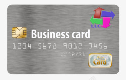 滑丝银色拉丝商业信用卡高清图片