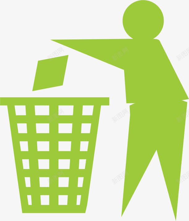 纸片垃圾箱png免抠素材_88icon https://88icon.com 垃圾箱 垃圾箱标志 标志 环保垃圾箱 环境保护 纸片