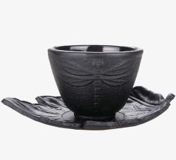 产品百货黑色茶具茶杯高清图片