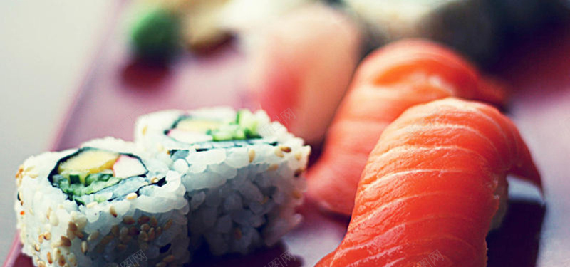 日系寿司饮食美味背景摄影图片