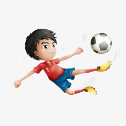 儿童趣味运动会卡通踢足球的人物矢量图高清图片