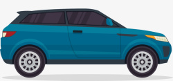 SUV手绘蓝色越野车高清图片