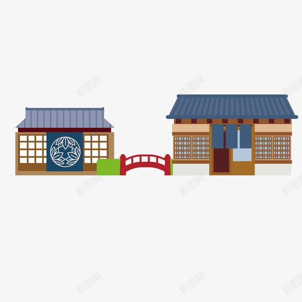 日式建筑手绘png免抠素材_88icon https://88icon.com 个性 创意 可爱 建筑 房子 房屋 手绘矢量 日式风 简约插图