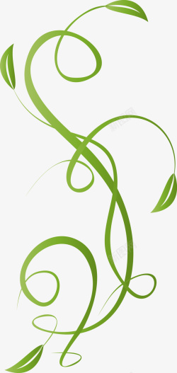 绿嫩芽创意绿色藤蔓矢量图高清图片