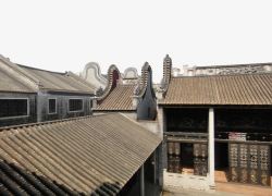 大院岭南文化古建筑屋脊高清图片