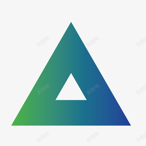 蓝绿色渐变三角形矢量图ai免抠素材_88icon https://88icon.com 三角型 三角形 渐变 蓝绿色 矢量图