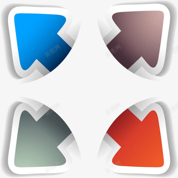 彩色分类箭头png免抠素材_88icon https://88icon.com ppt 几何结构 办公 培训 总结 教学 标题栏 步骤 流程图 演讲 立体 计划