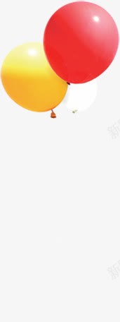 红黄色的手绘气球png免抠素材_88icon https://88icon.com 气球 黄色