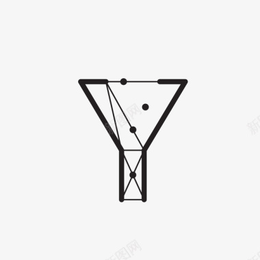 几何抽象元素黑色个性几何字母Y图标图标