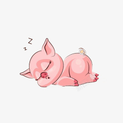 憨厚睡觉的小猪高清图片