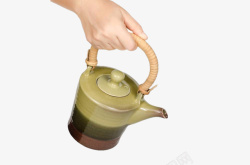 简洁手提茶壶倒茶一壶茶素材